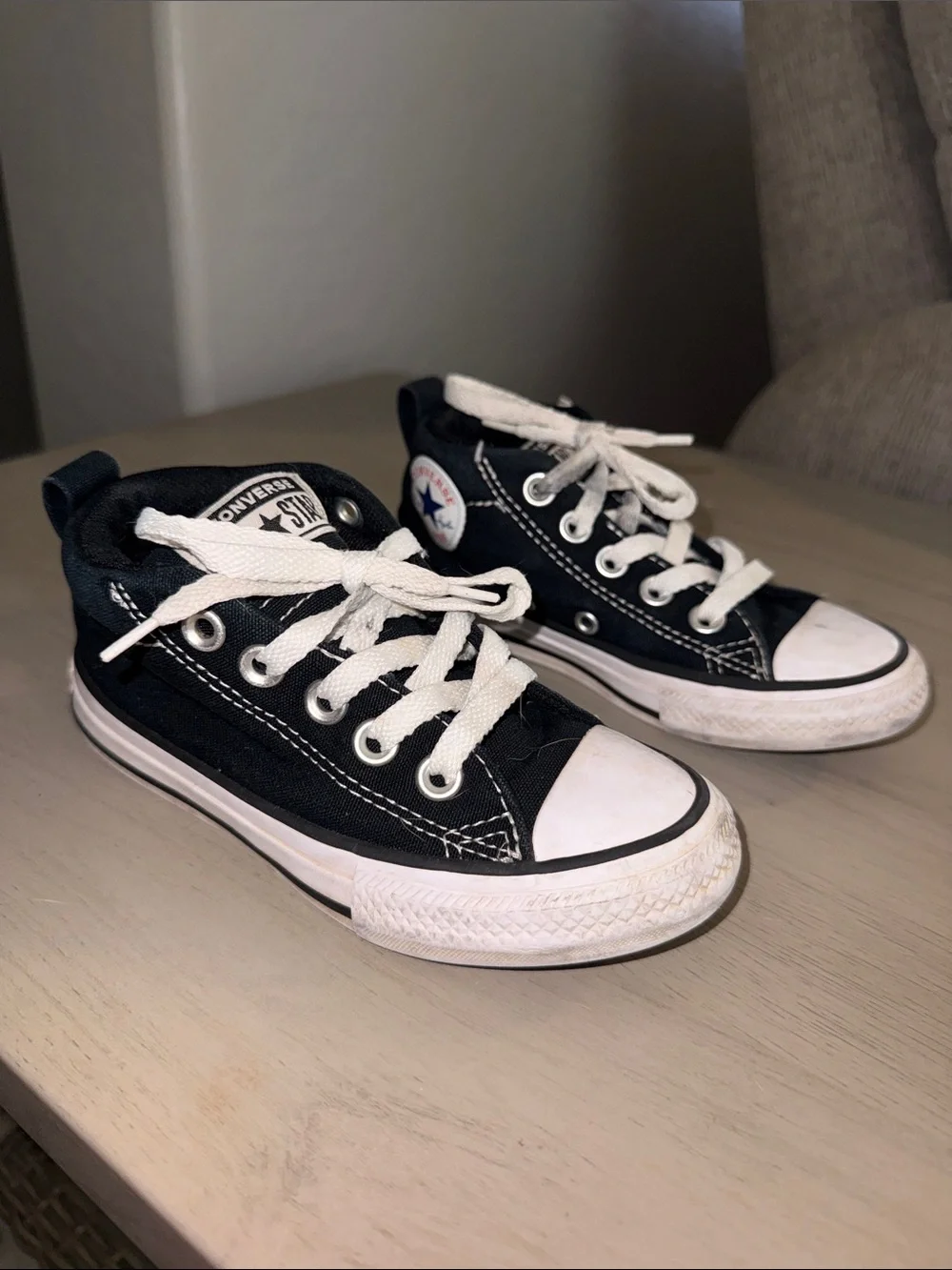 Converse Black and White Kids Classic Low Top Sneakers